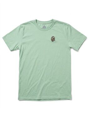 Launder Saint Sinner T Shirt Mens Medium M Green Angel Devil Skull True Vibes